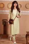 Green Box Print Kurti set