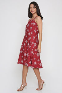 Christmas Cheer Printed Dress