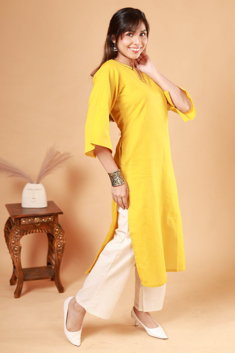 Golden Glow Tunic Kurti set