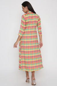 Checks Handloom Shirt Dress