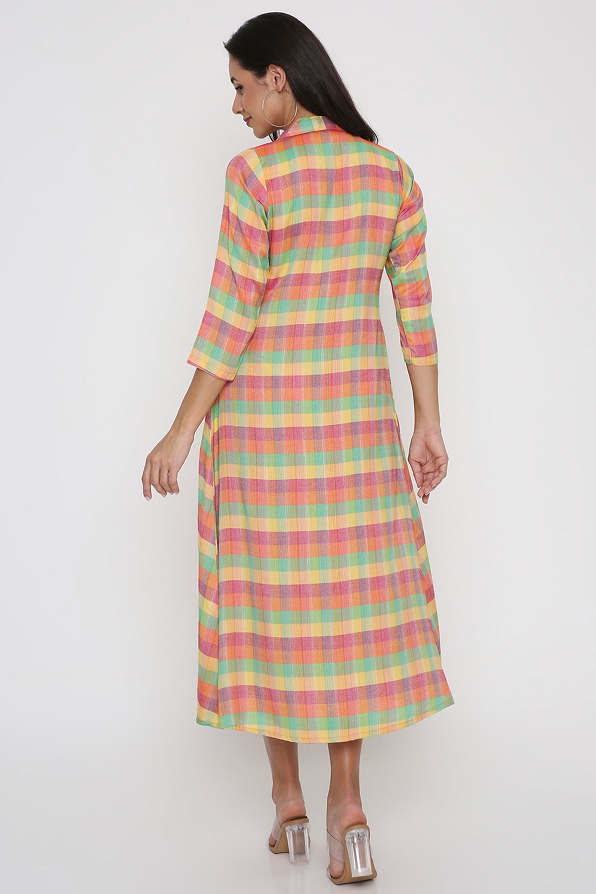 Checks Handloom Shirt Dress