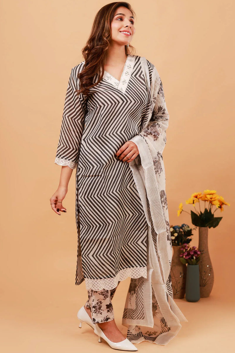 Zebra Print Kurti pant Dhupatta