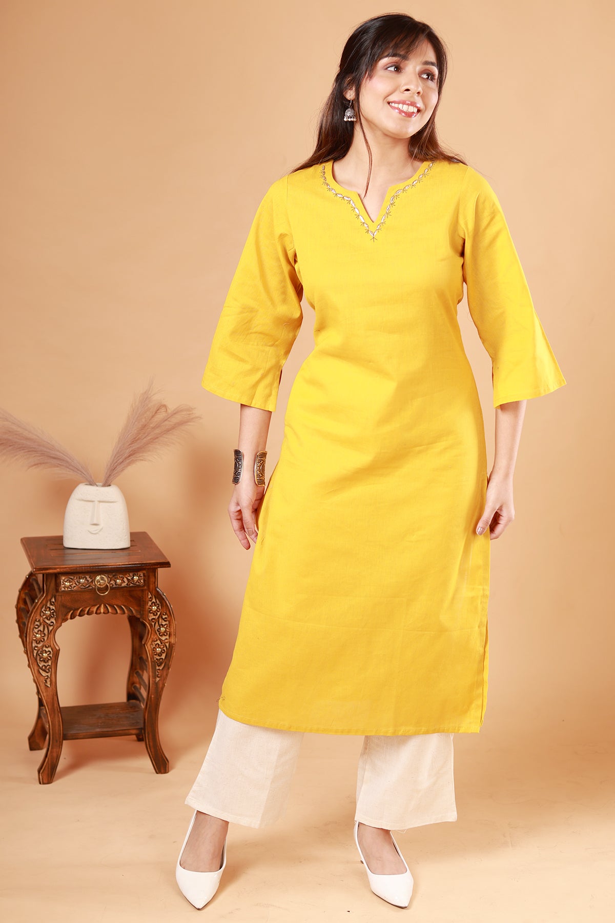 Golden Glow Tunic Kurti set