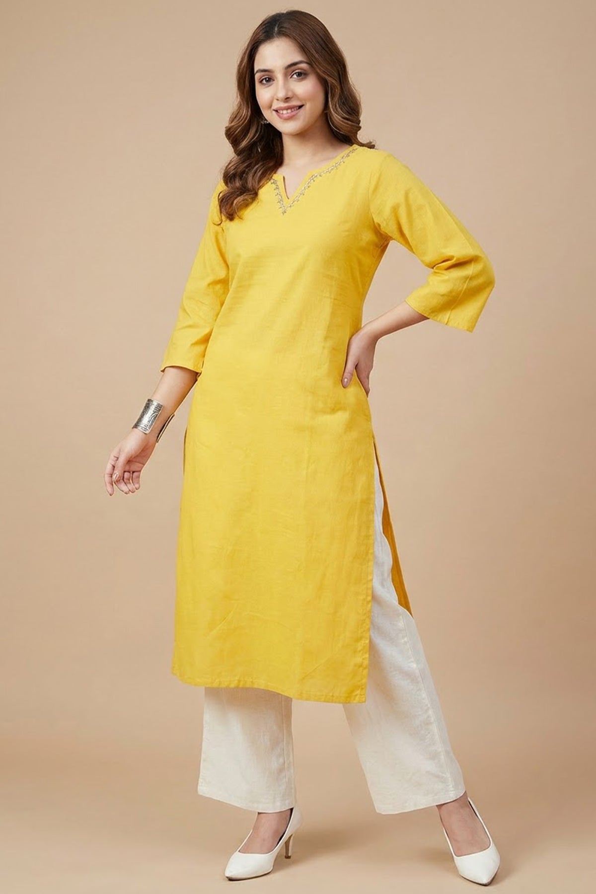 Golden Glow Tunic Kurti set