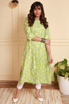 Green Aura silk blend kurti