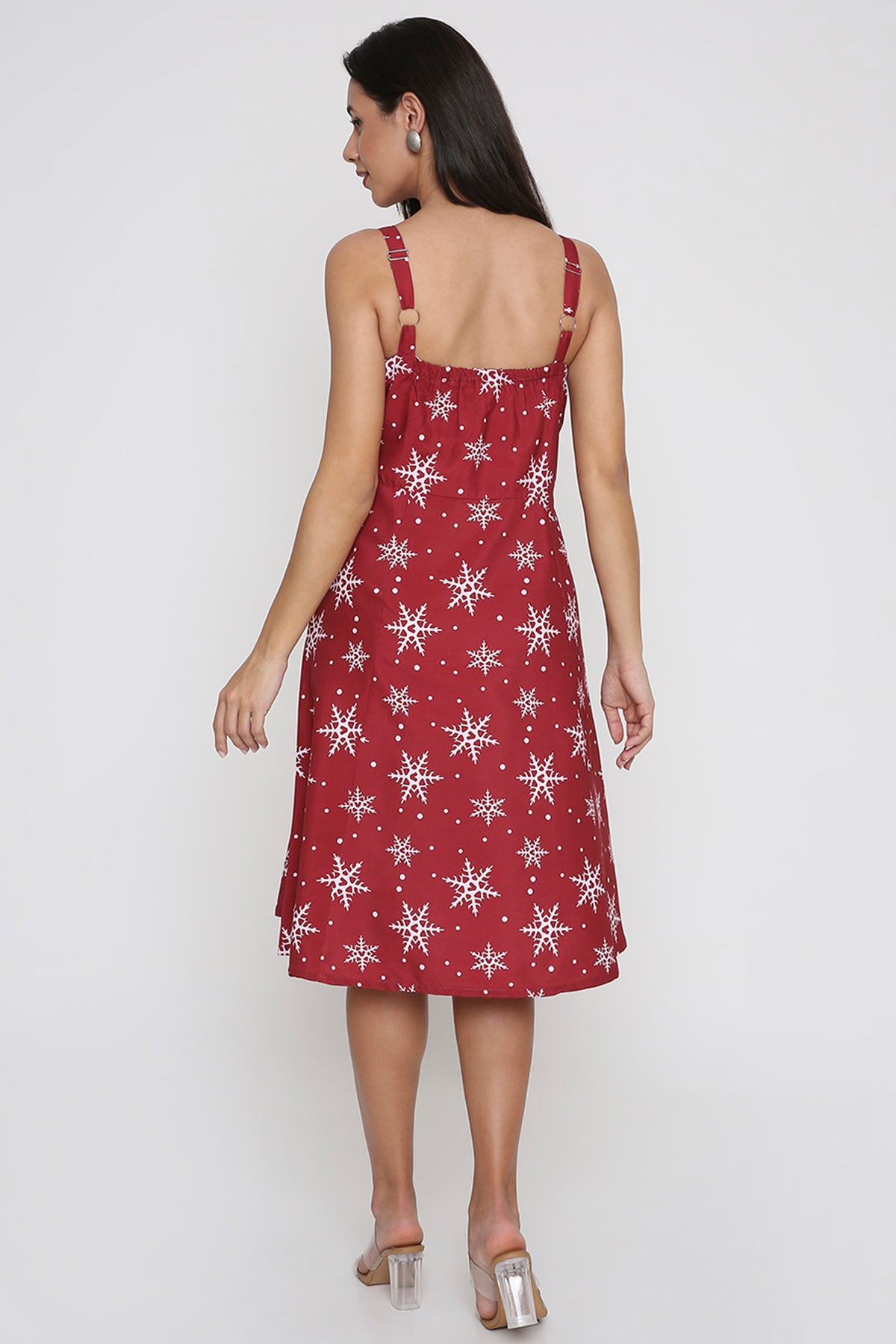 Christmas Cheer Printed Dress