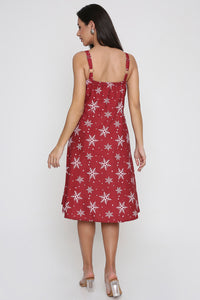 Christmas Cheer Printed Dress