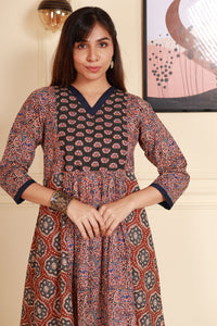 Graceful V neck Anarkali Kurti