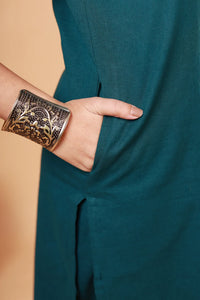 Turquoise Aura Colar Kurti pant