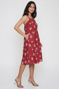 Christmas Cheer Printed Dress