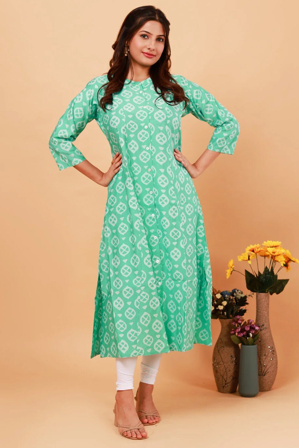 Sea Green Princess cut Kurti Need Apparels Private Limited