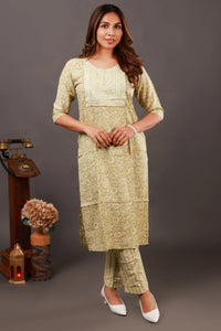 Green Kurti pant