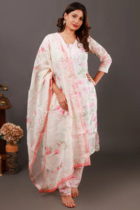 Linen Kurti Pant with Dhupatta