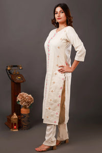 Pure Cotton Mirror work Kurti set