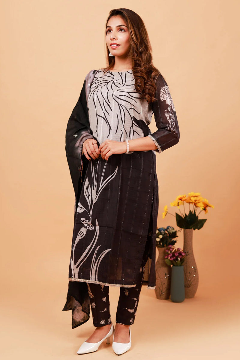 Black Kurti Pant Dhupatta