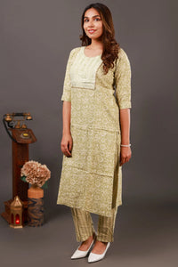 Green Kurti pant