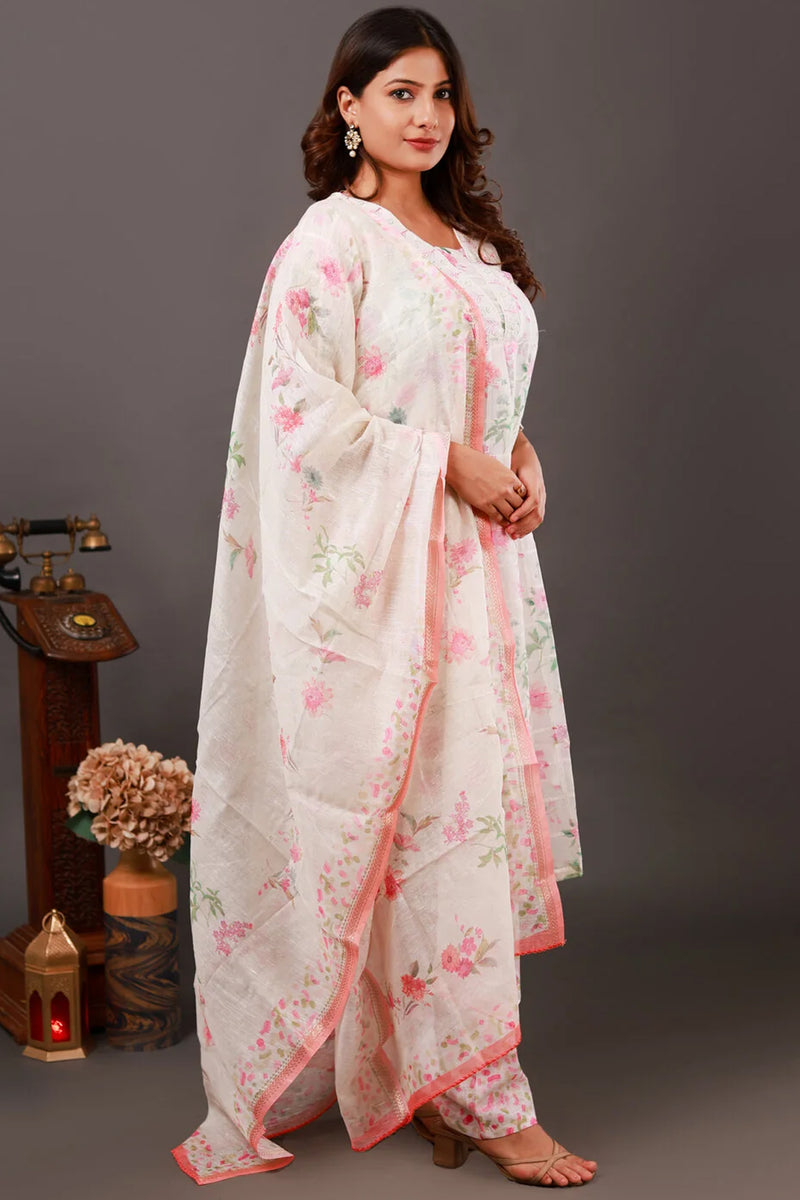 Linen Kurti Pant with Dhupatta