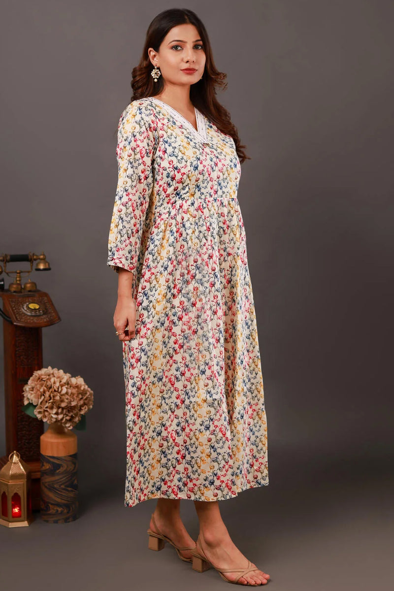 Pure Mal Cotton Printed Kurtas & Kurtis