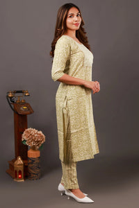 Green Kurti pant